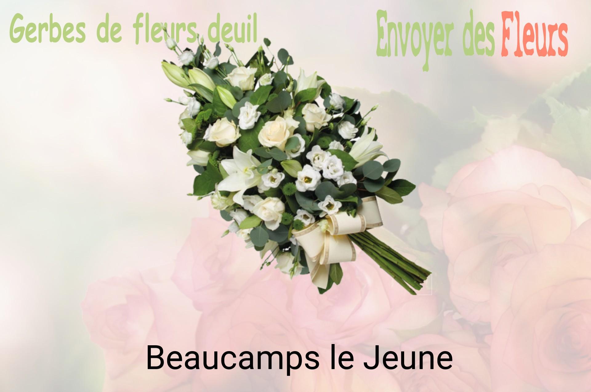 Gerbe de fleurs de deuil livrée à Beaucamps-le-Jeune